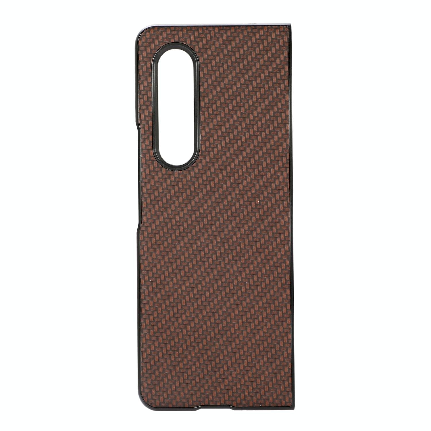 V562-A101470300ADE-202504292046-15 For Samsung Galaxy z Fold4 5G Carbon Fiber Texture Leather Phone Case - Pu Material - Black - Image 16