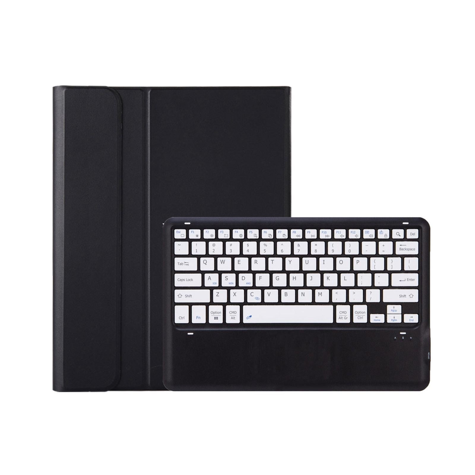 V562-A101499200ADE-202504291932-07 Detachable Bluetooth Keyboard Leather Case For Ipad Pro 12.9 2021 / 2020 / 2018 With Pen Slot - Black - Image 8