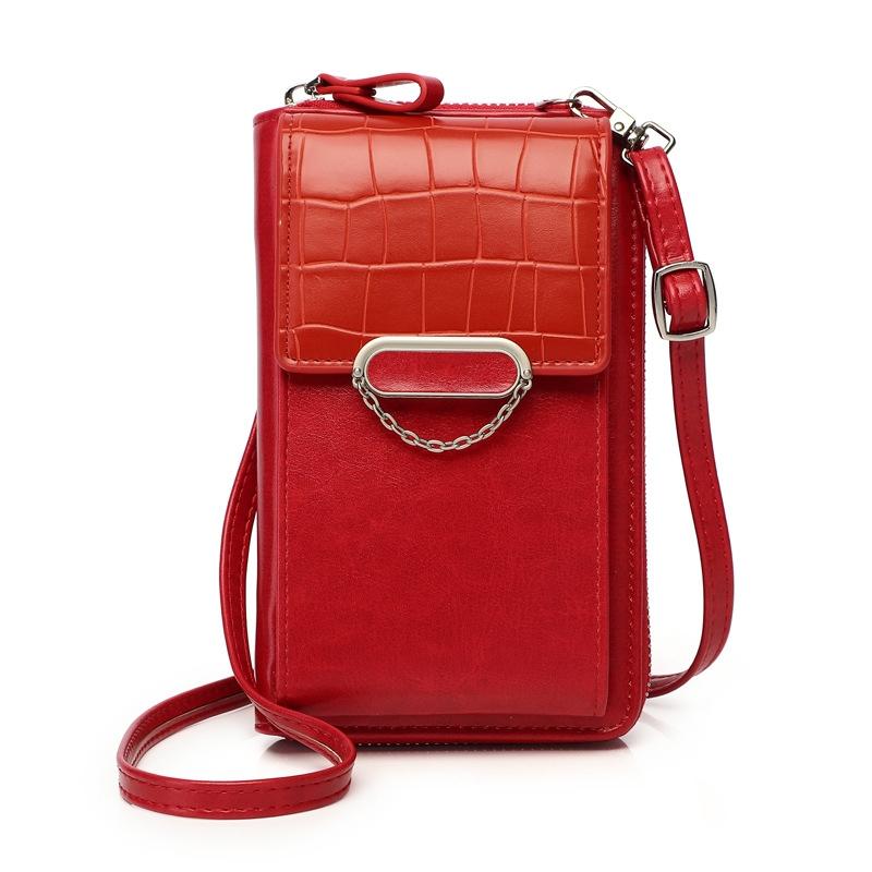 V562-A1016514060DBT-202505191537-00 Versatile Women Crossbody Wallet For Phones - Red - Image 1
