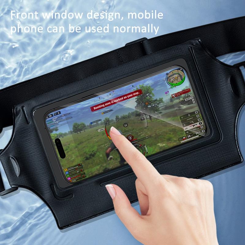 V562-A1019905060DBT-202504251512-04 Waterproof Waist Bag For Mobile Phone And Sports - Mint Blue - Image 5