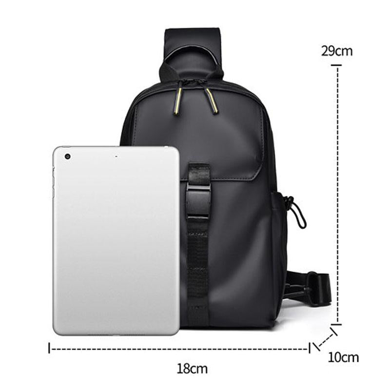 V562-A1022134060DBT-202505191535-02 2023 Large Capacity Waterproof Crossbody Chest Bag For Cycling & Sports - Black - Image 3