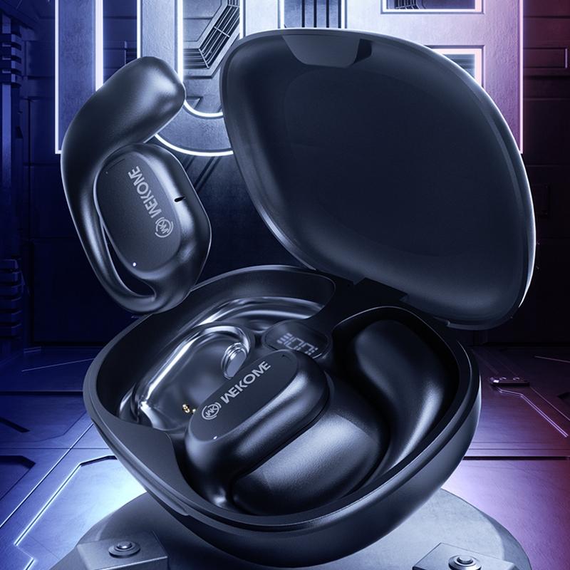 V562-A102328400ADE-202505222032-03 Wireless Bluetooth Earphone - Wk Va15 Air Conduction - Ear Hanging - Black - Image 4