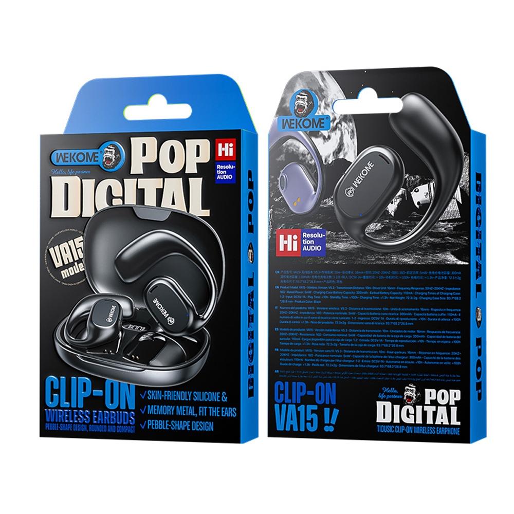 V562-A102328400ADE-202505222032-12 Wireless Bluetooth Earphone - Wk Va15 Air Conduction - Ear Hanging - Black - Image 13