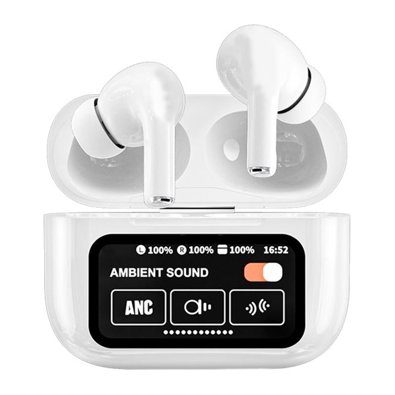 V562-A102548600ADE-202505231840-01 Wireless Bluetooth Earphone with Touch Screen & Noise Reduction - White - Image 2