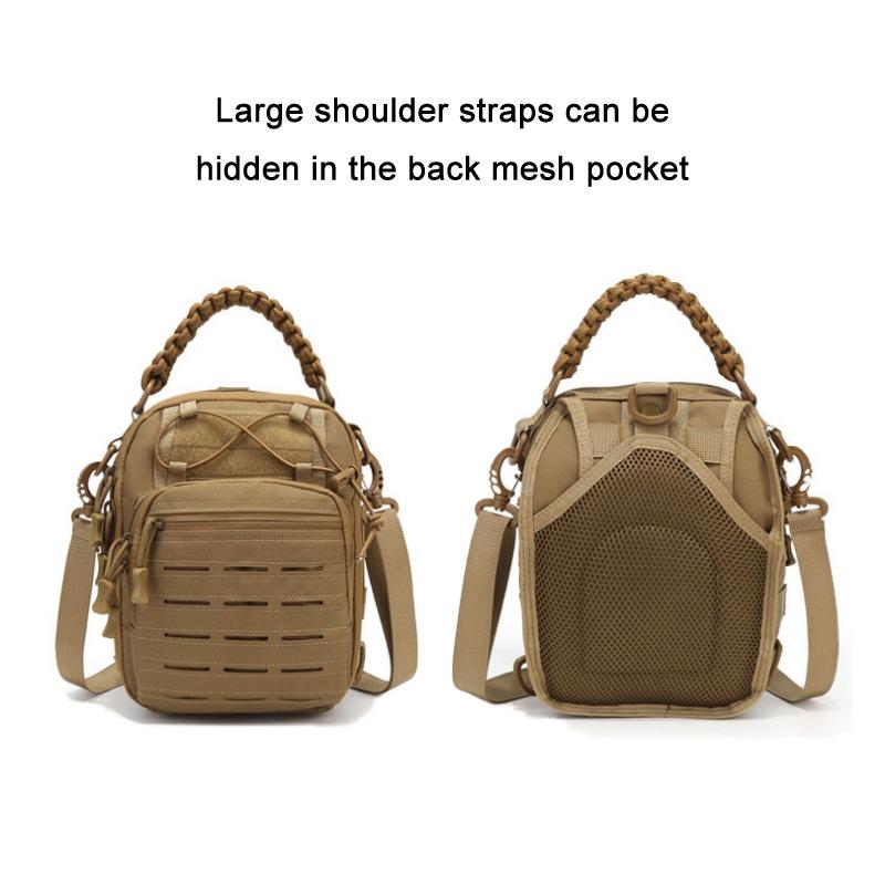 V562-A1026492060DBT-202503041245-04 Multifunctional Laser Cut Crossbody Bag For Outdoor Sports - Khaki - Image 5