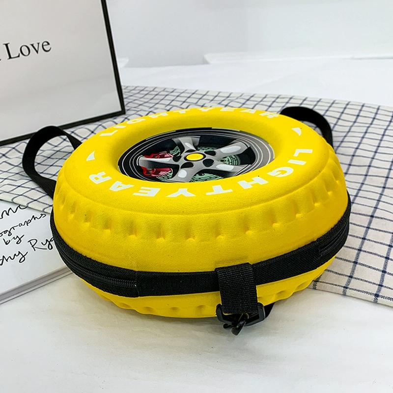 V562-A1027424060DBT-202503041820-03 Kindergarten Shoulder Bag - Tire Shaped for Kids - Yellow - Image 4