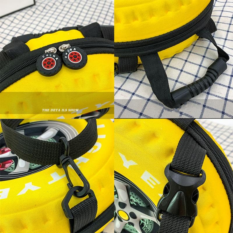 V562-A1027424060DBT-202503041820-05 Kindergarten Shoulder Bag - Tire Shaped for Kids - Yellow - Image 6