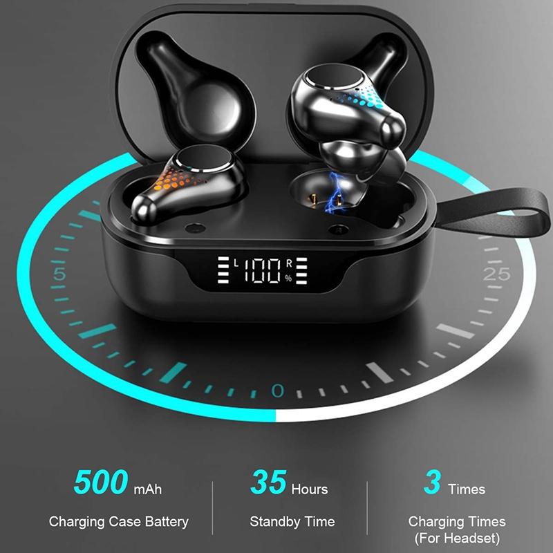 V562-A102970100AYS-202505261846-07 Waterproof T8 Wireless Bluetooth Earbuds with Led Display - Black - Image 8