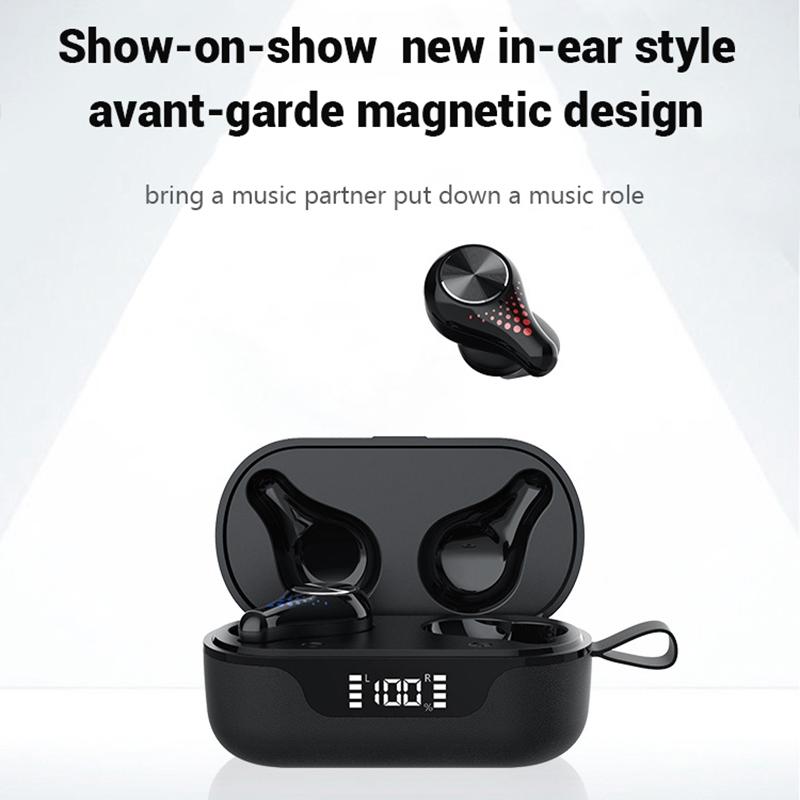 V562-A102970100AYS-202505261846-09 Waterproof T8 Wireless Bluetooth Earbuds with Led Display - Black - Image 10