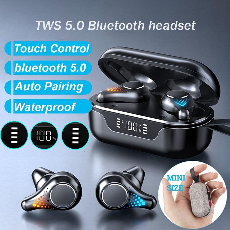 V562-A102970100AYS-202505261846-12 Waterproof T8 Wireless Bluetooth Earbuds with Led Display - Black - Image 13