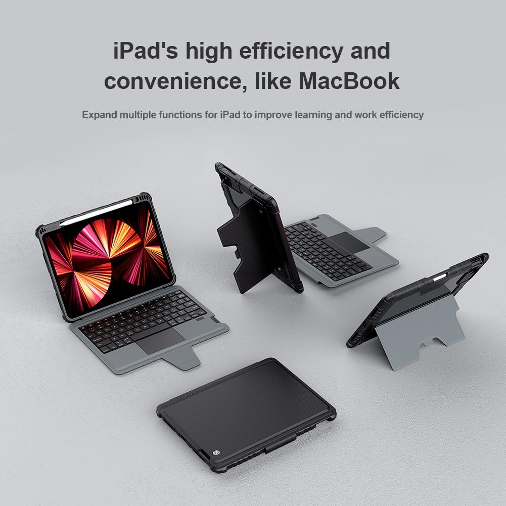 V562-A103057200ADE-202504291927-06 Bluetooth Touch Keyboard Smart Tablet Case For Ipad Air 10.9 / 4 / 5 / Pro 11 2020-2022 In Black - Image 7
