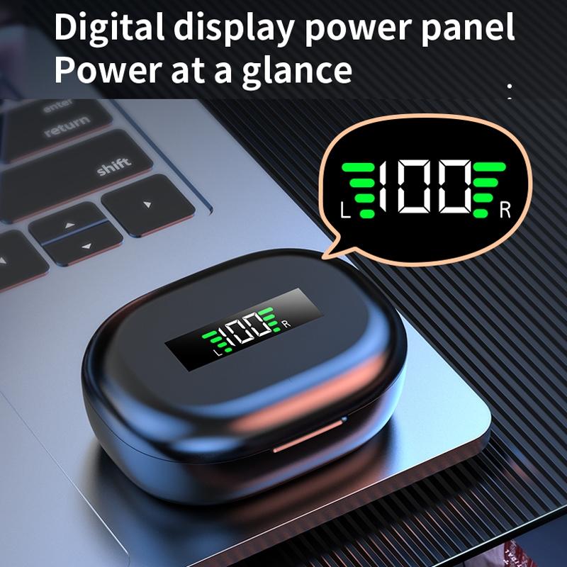 V562-A1033053060DBT-202505222027-05 Wireless Bluetooth Earphones with Charging Bin and Digital Display - Black - Image 6