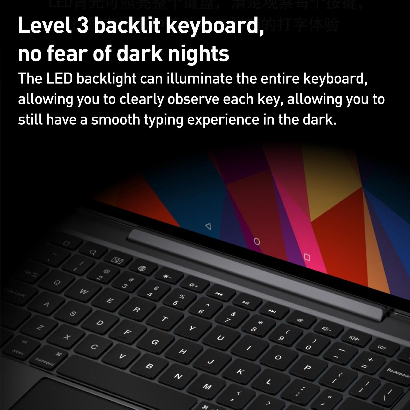 V562-A103383600ADE-202504292026-11 Bluetooth Touch Keyboard Leather Case - Aluminum Alloy - Grey - For Ipad Pro 11 2022/2021/2020/2018/Air 4/5 - Image 12