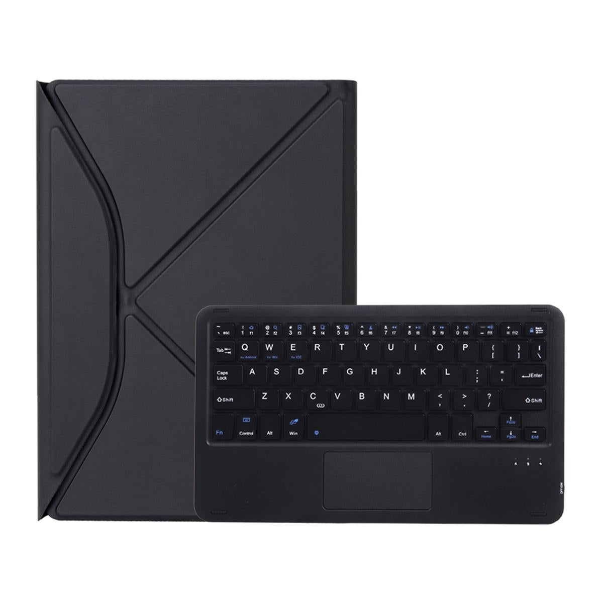 V562-A103575400ADE-202504291847-14 Bluetooth Keyboard Leather Tablet Case With Pen Slot And Touchpad - Black - Image 15