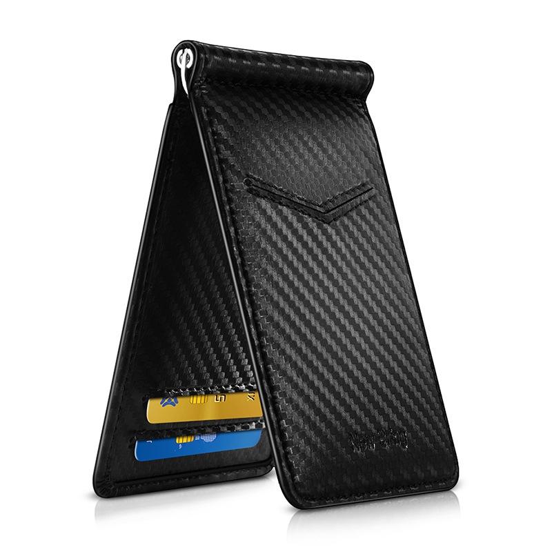 V562-A1036477850DBT-202503280221-01 Ultra Thin Rfid Card Holder For Men Secure Multi Card Id Leather Case - Black - Image 2