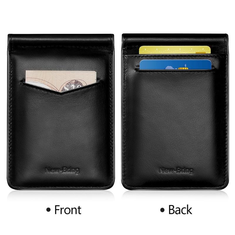 V562-A1036477850DBT-202503280221-04 Ultra Thin Rfid Card Holder For Men Secure Multi Card Id Leather Case - Black - Image 5