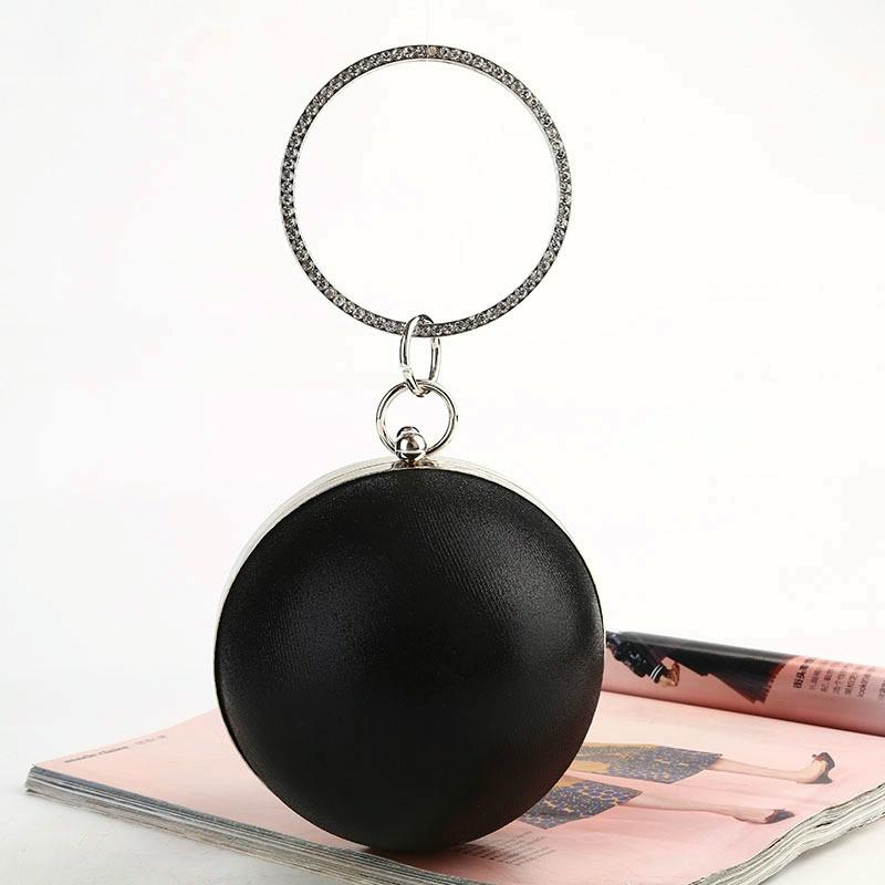 V562-A1037802350DBT-202505291516-07 Chic Round Ball Clutch for Evening Events - Silver - Image 8