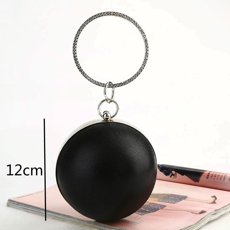 V562-A1037802350DBT-202505291516-08 Chic Round Ball Clutch for Evening Events - Silver - Image 9