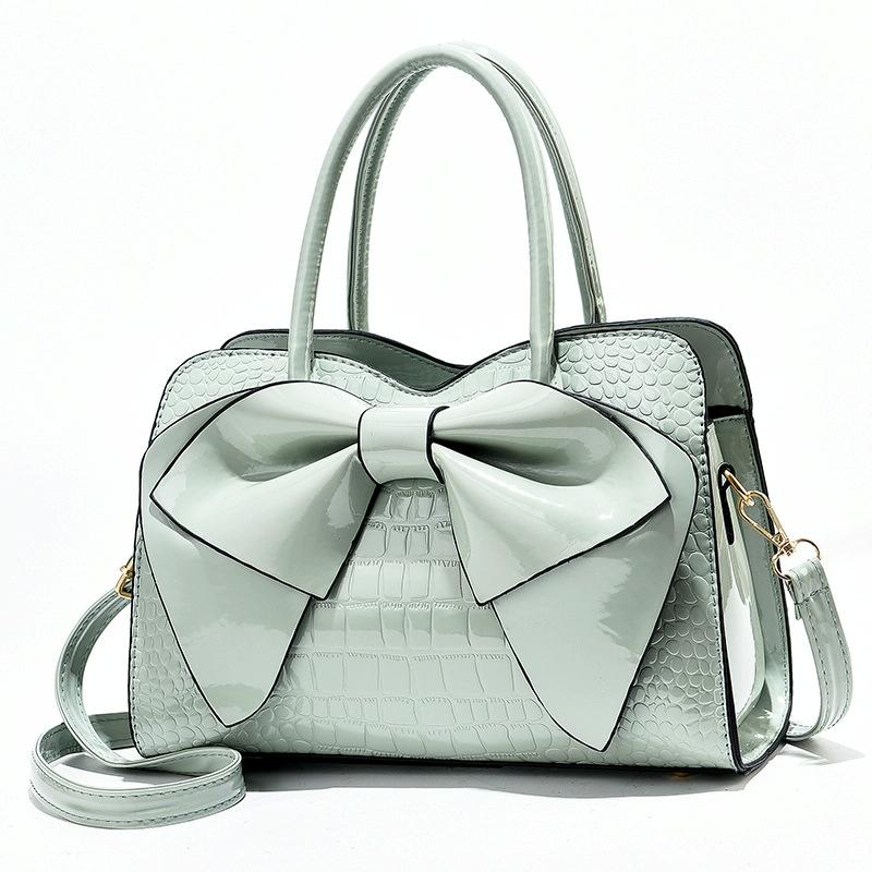 V562-A1040232060DBT-202504251552-08 Leather Ladies Handbag - Bright Bow Design - Yellow - Image 9