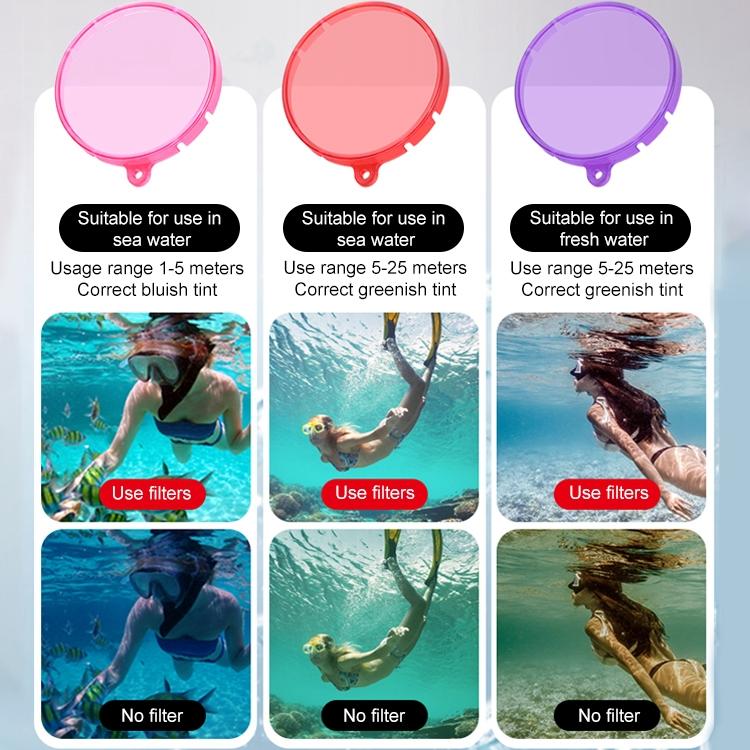 V562-A104045500ADE-219719-04 Insta360 Go 3 Diving Lens Filter Housing - Purple - Image 5
