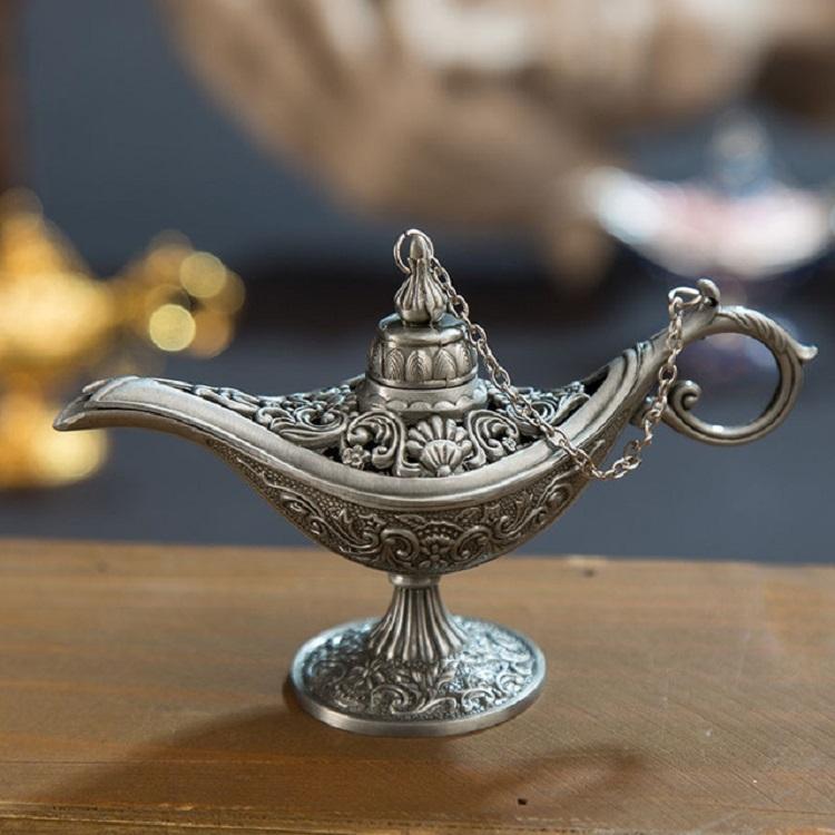 V562-A1047980910DBT-202503041645-06 Metal Aladdin Magic Lamp Aromatherapy Home Decor Gift - Gold - Image 7