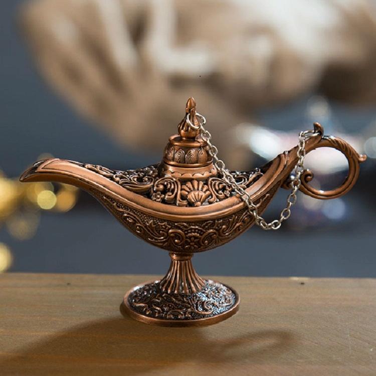 V562-A1047980910DBT-202503041645-10 Metal Aladdin Magic Lamp Aromatherapy Home Decor Gift - Gold - Image 11