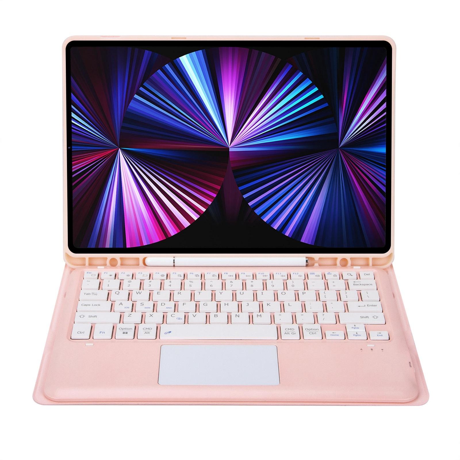 V562-A105499200ADE-202504291935-03 Detachable Bluetooth Keyboard Leather Case For Ipad Pro 12.9 2021 / 2020 / 2018 With Touch Pad - Black - Image 4