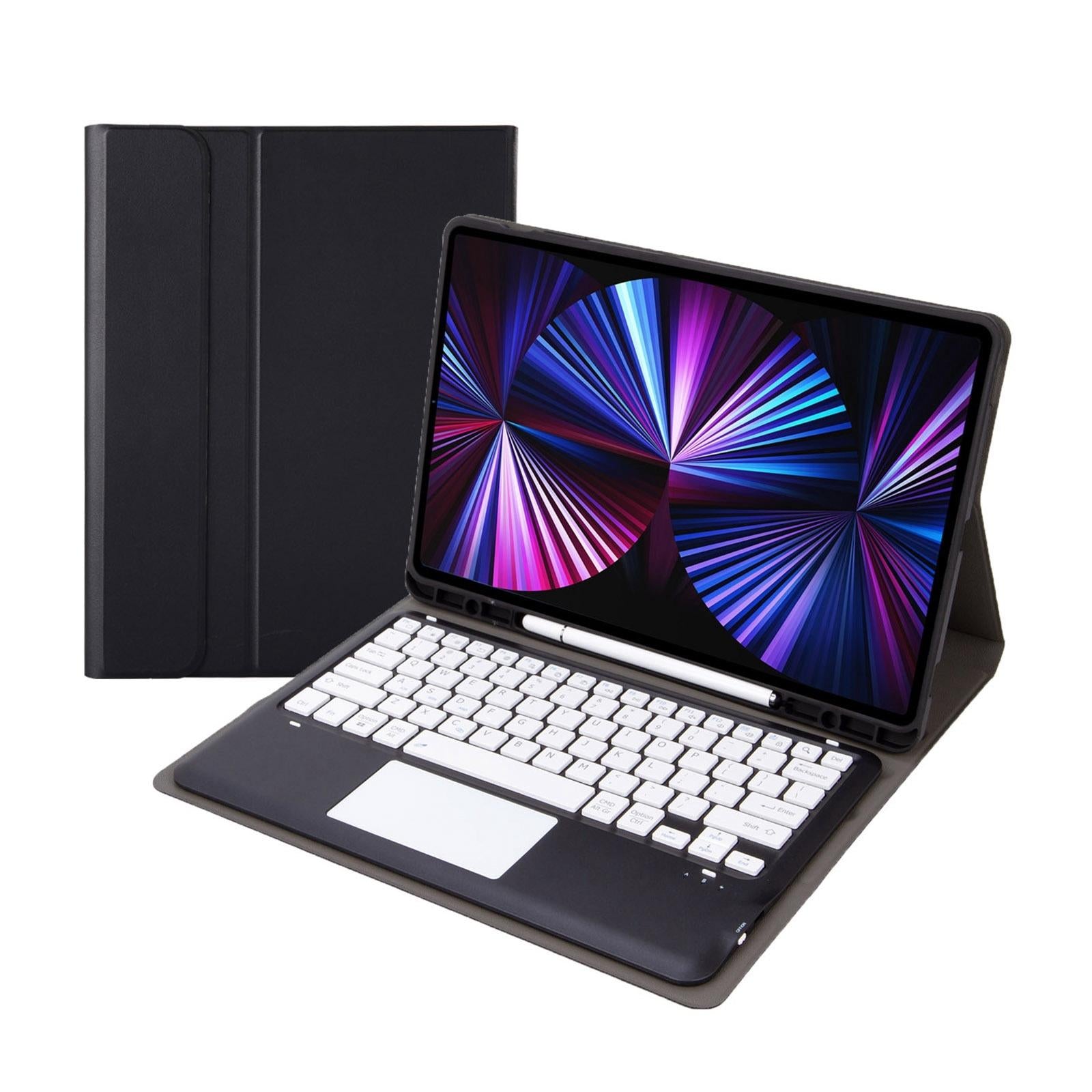 V562-A105499200ADE-202504291935-06 Detachable Bluetooth Keyboard Leather Case For Ipad Pro 12.9 2021 / 2020 / 2018 With Touch Pad - Black - Image 7