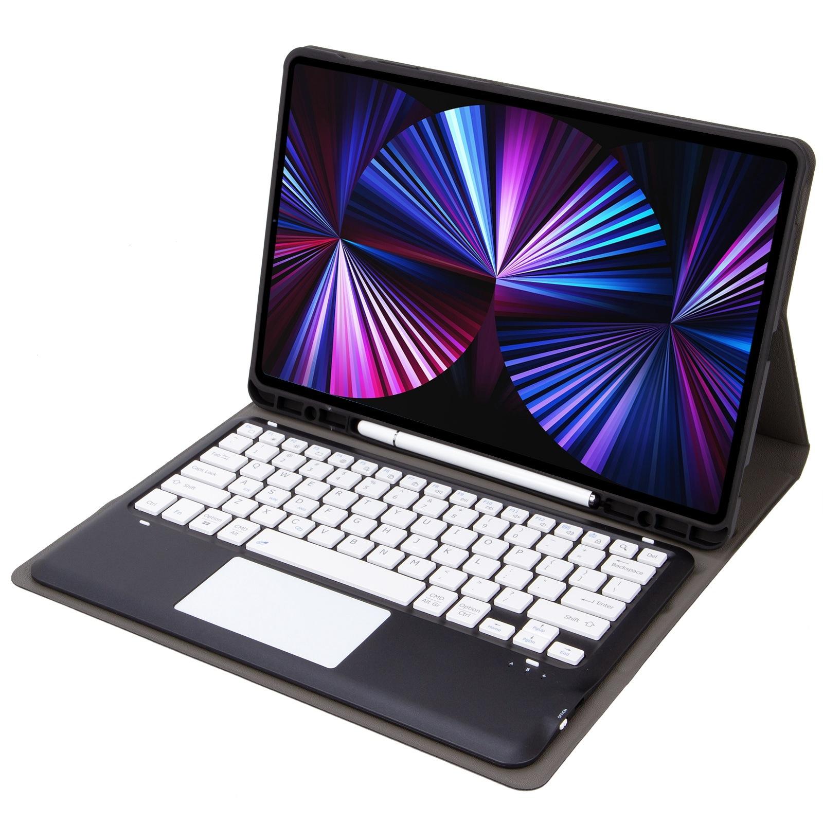 V562-A105499200ADE-202504291935-08 Detachable Bluetooth Keyboard Leather Case For Ipad Pro 12.9 2021 / 2020 / 2018 With Touch Pad - Black - Image 9