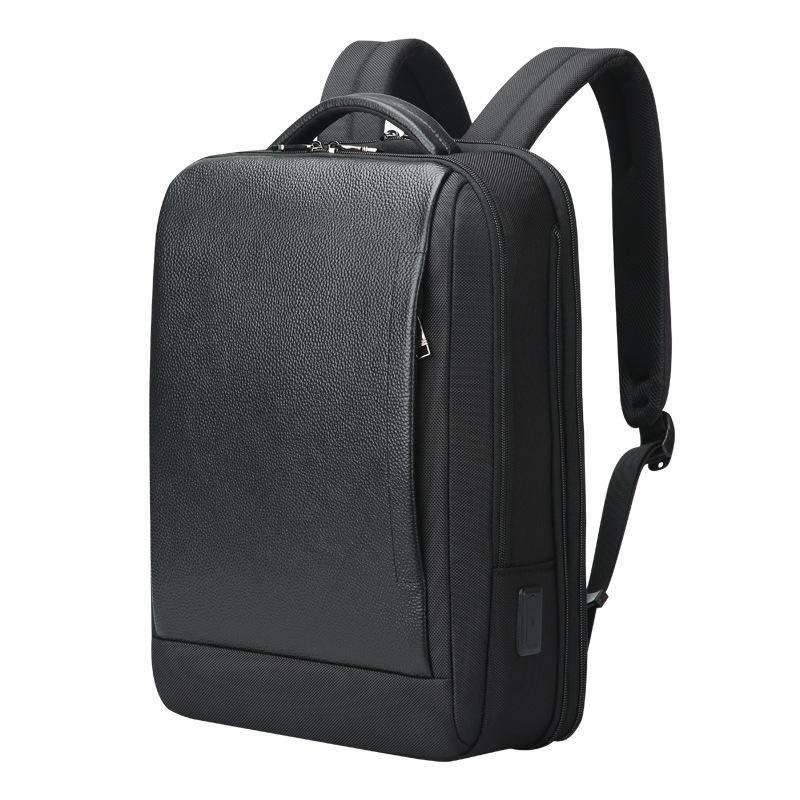 V562-A1059574060DBT-202502282021-00 Large Capacity Cowhide Laptop Backpack with Usb & Type-c Port - Image 1