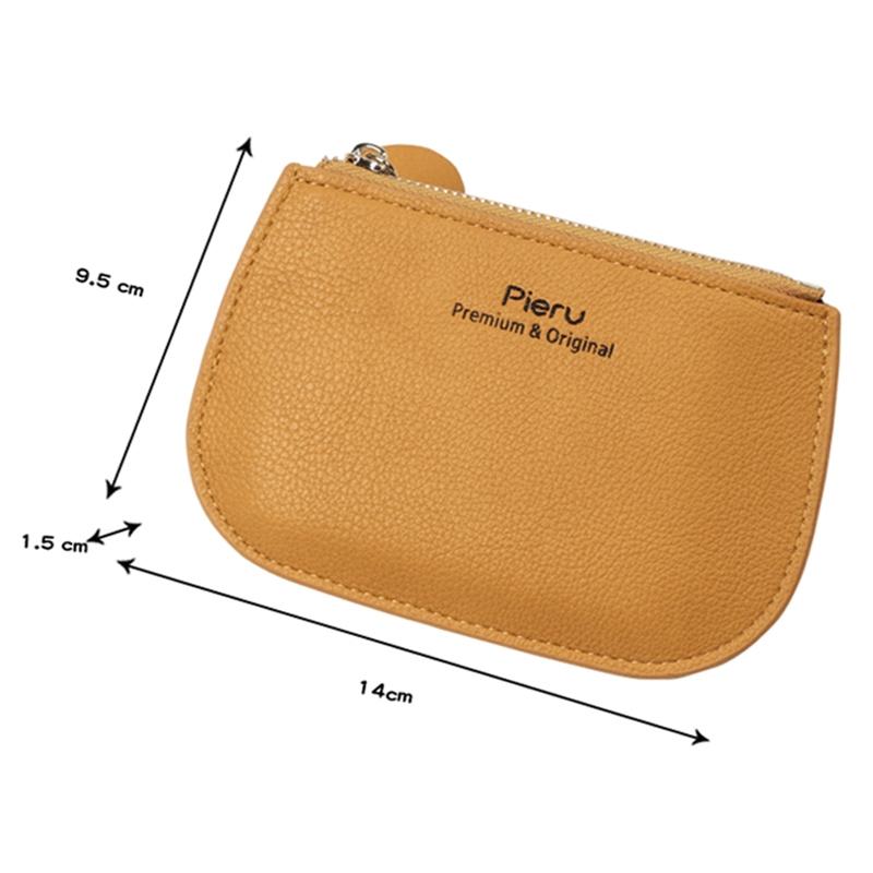 V562-A1063074060DBT-202503282011-02 Ultra Thin Zippered Mini Wallet For Women Compact Coin Purse - Yellow - Image 3