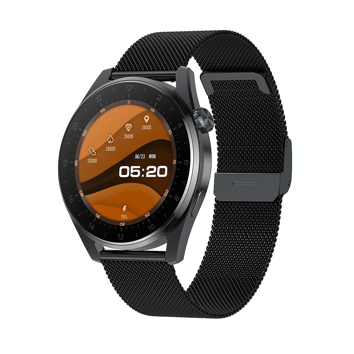 V562-A106337100AYS-202504171915-00 Waterproof Steel Smartwatch With Colour Screen - Ip68 - Black - Image 1