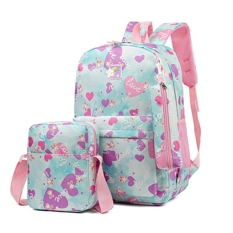V562-A1065205060DBT-202505191533-01 3 Piece Sweet Casual Backpack Set For Students - Purple - Image 2