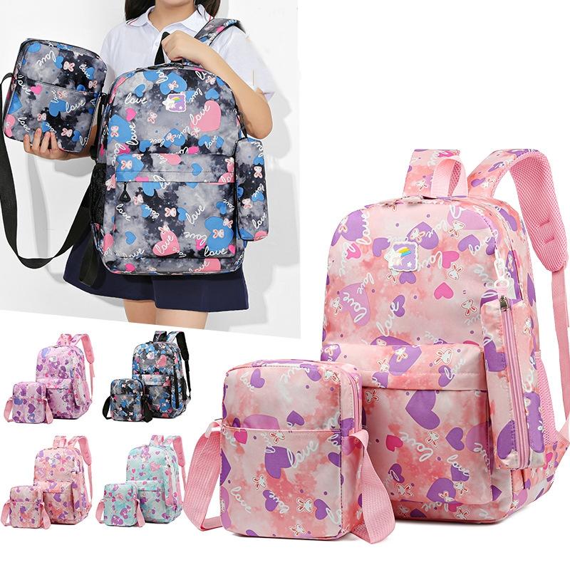 V562-A1065205060DBT-202505191533-02 3 Piece Sweet Casual Backpack Set For Students - Purple - Image 3