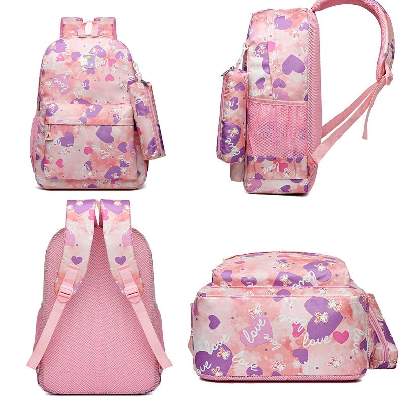 V562-A1065205060DBT-202505191533-03 3 Piece Sweet Casual Backpack Set For Students - Purple - Image 4