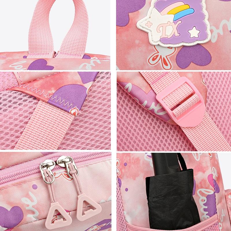 V562-A1065205060DBT-202505191533-08 3 Piece Sweet Casual Backpack Set For Students - Purple - Image 9