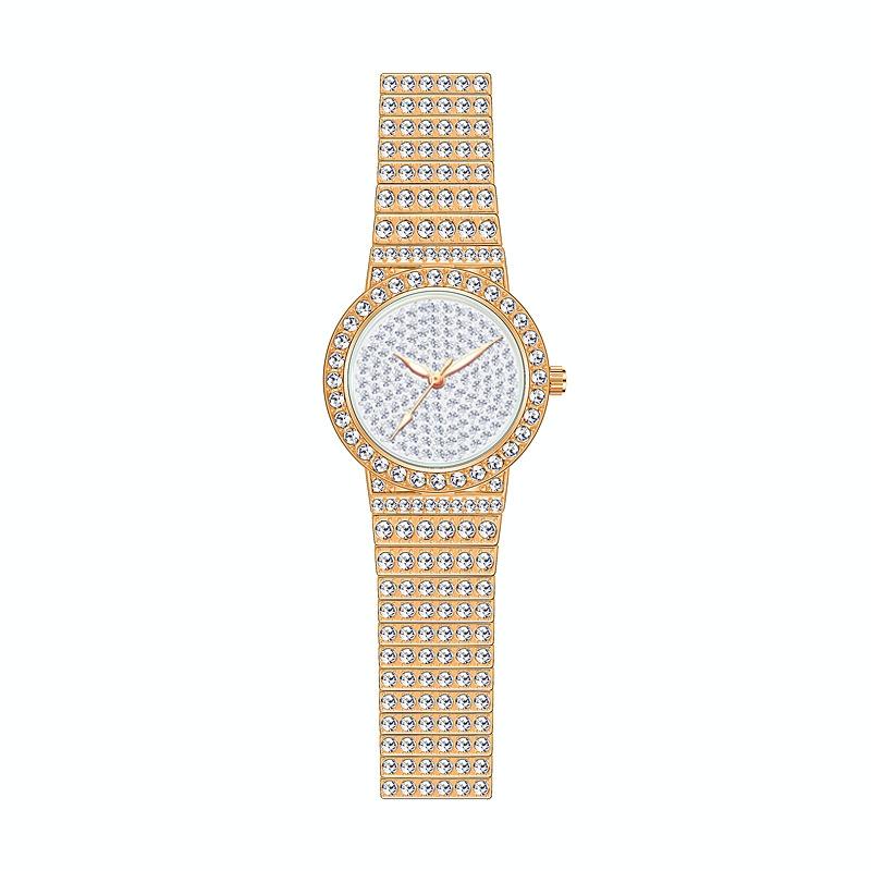 V562-A1066252060DBT-202504161906-00 Starry Diamond Chain Women Wrist Watch - Rose Gold Diamonds Surface - Image 1