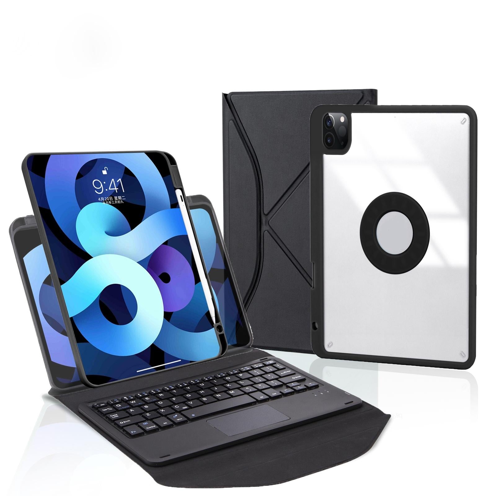 V562-A106972300ADE-202504291937-06 Bluetooth Keyboard Leather Case For Ipad Pro 11 With Pen Slot And Touchpad - Black - Image 7