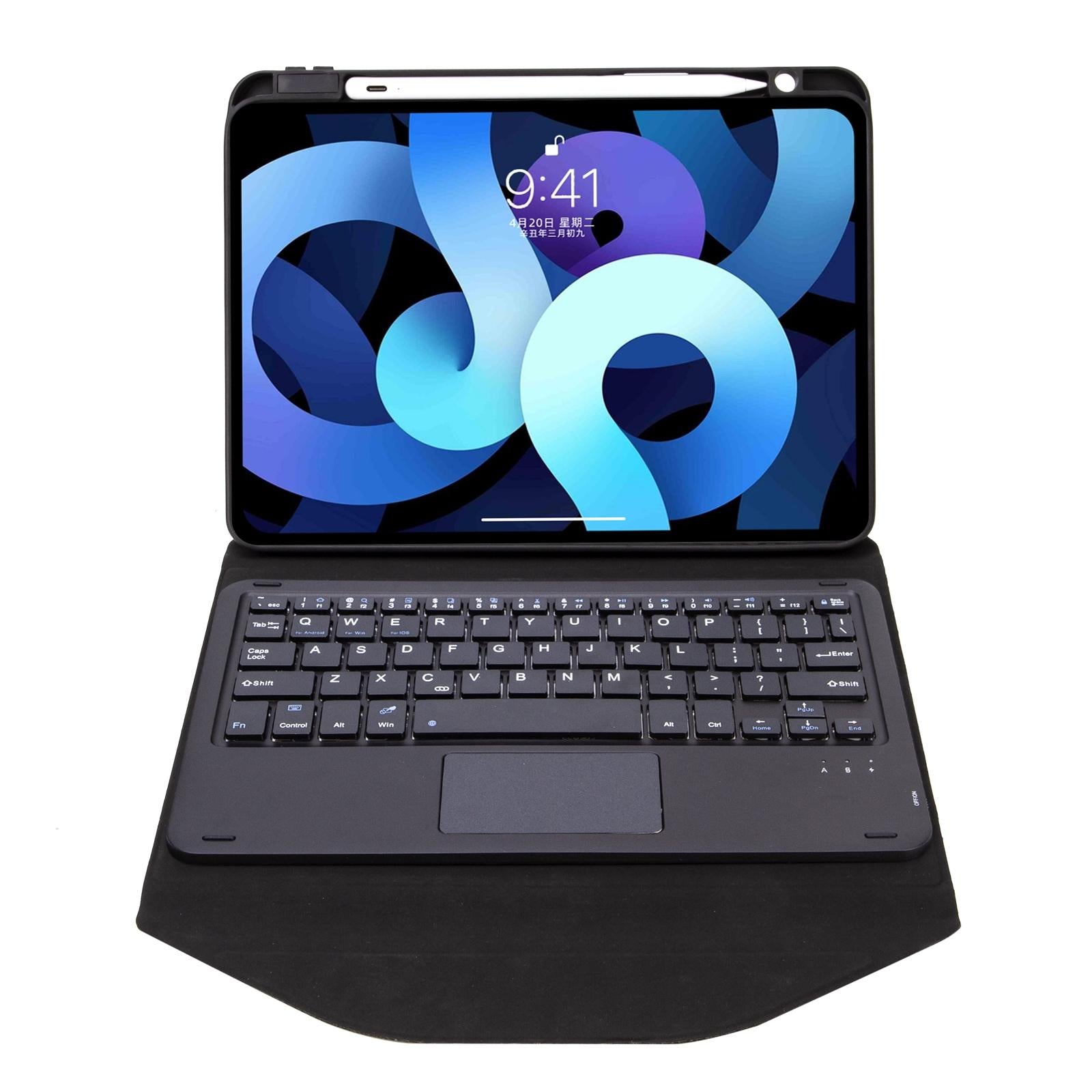 V562-A106972300ADE-202504291937-09 Bluetooth Keyboard Leather Case For Ipad Pro 11 With Pen Slot And Touchpad - Black - Image 10