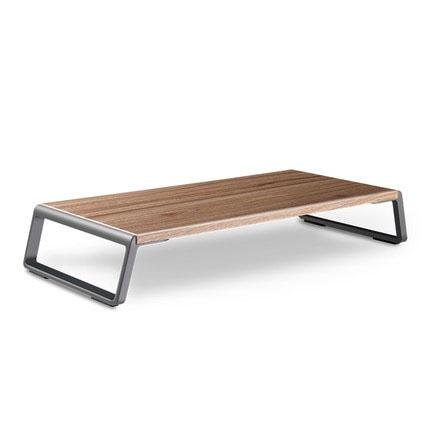 V562-A107193940DBT-202504021830-08 Metal Feet Monitor Stand for Imac Macbook Lcd Printer - Dark Wood Grain - Image 9