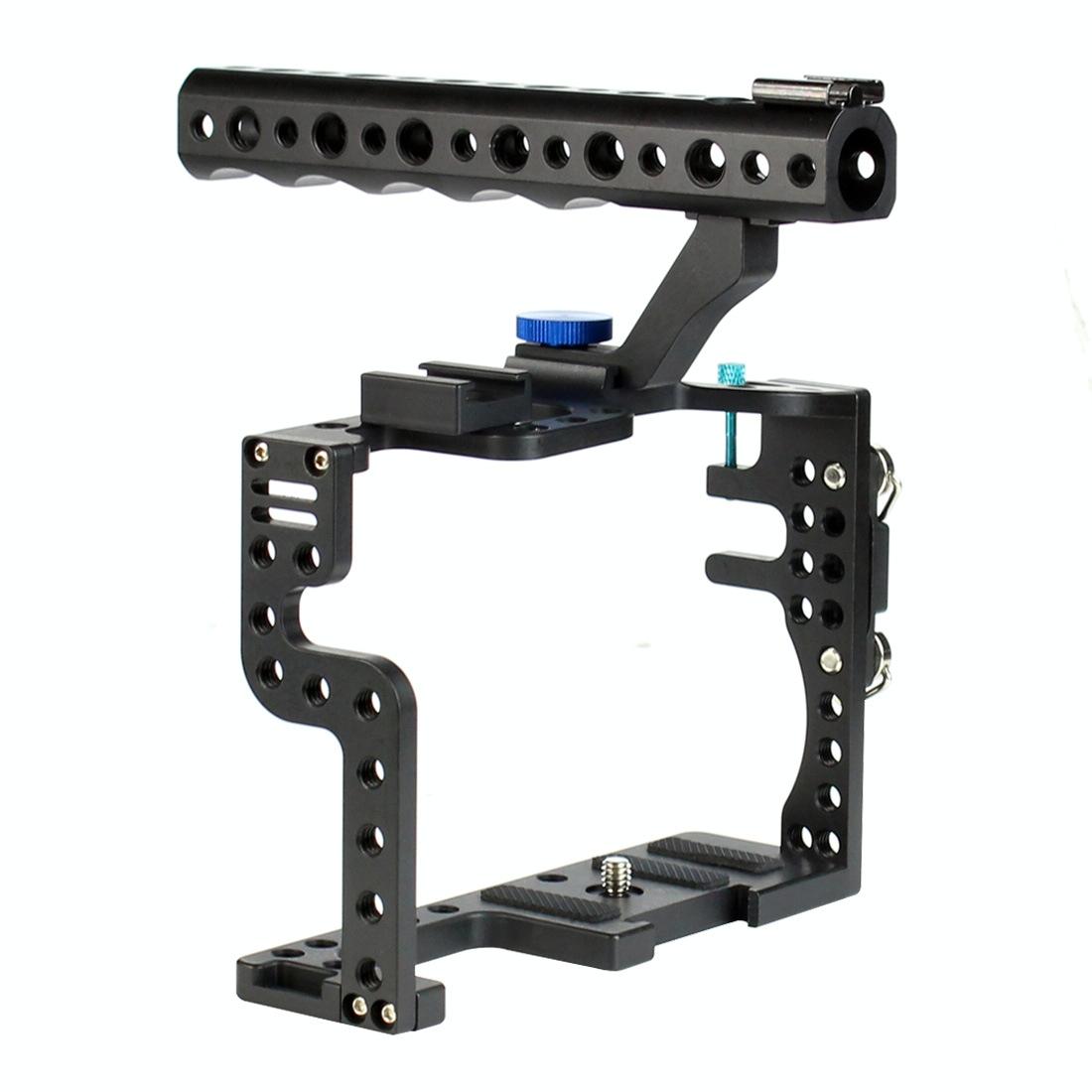 V562-A1072773730DBT-202502212001-00 Video Cage Stabilizer With Metal Handle Black for Panasonic Lumix Gh3 / Gh4 - Image 1