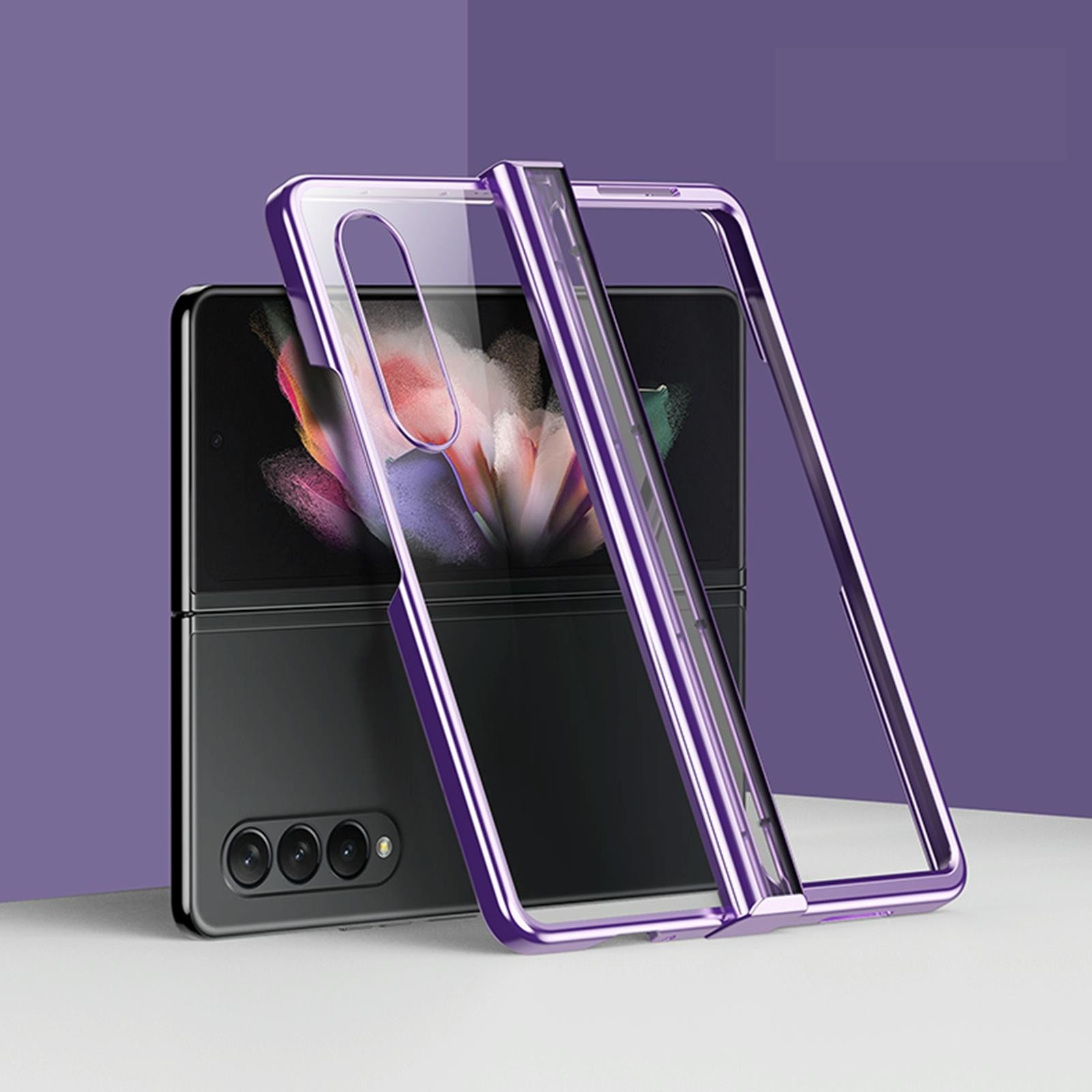 V562-A107392300ADE-202505291322-01 For Samsung Galaxy Z Fold4 5G Shockproof Pc Case - Full Coverage - Purple - Image 2