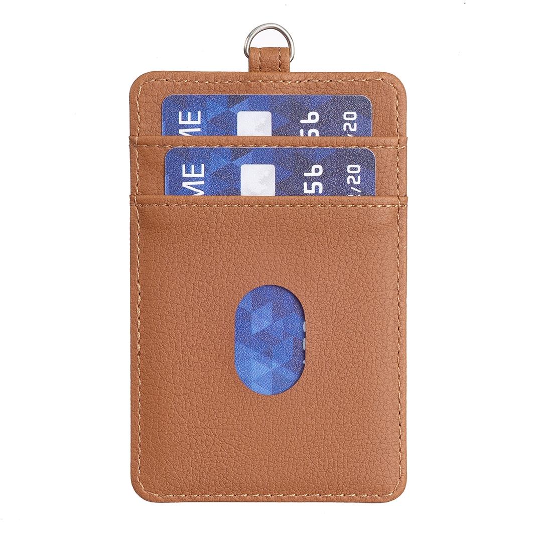 V562-A107539400ADE-202503281910-04 Vertical Id Card Bag & Lanyard - Brown - Image 5