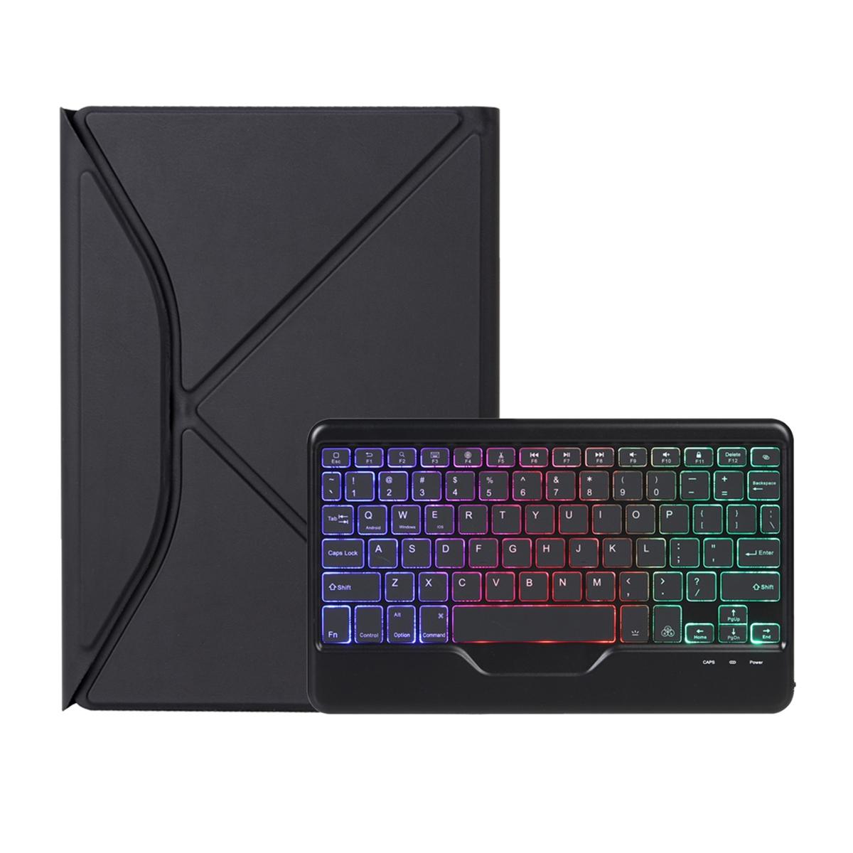 V562-A107575400ADE-202504291907-02 Bluetooth Keyboard Leather Tablet Case With Pen Slot And Backlight - Black - Image 3