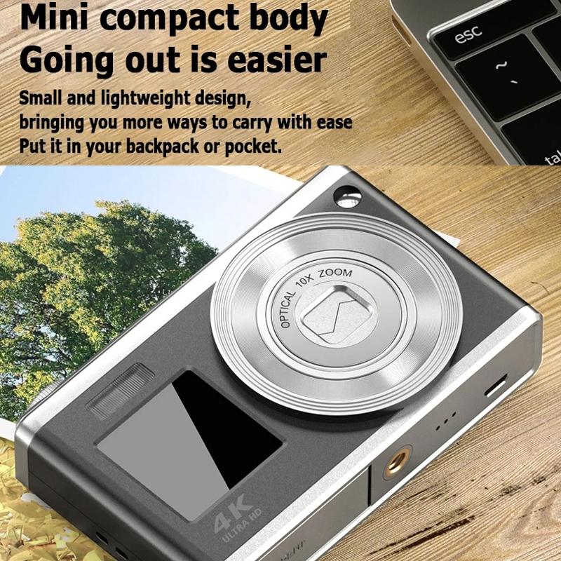 V562-A1080164060DBT-222168-03 4K Hd Optical Zoom Digital Camera 60Mp Dual Screen Selfie Camera No Memory - Black - Image 4