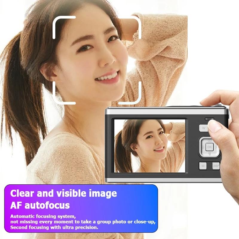 V562-A1080164060DBT-222168-07 4K Hd Optical Zoom Digital Camera 60Mp Dual Screen Selfie Camera No Memory - Black - Image 8