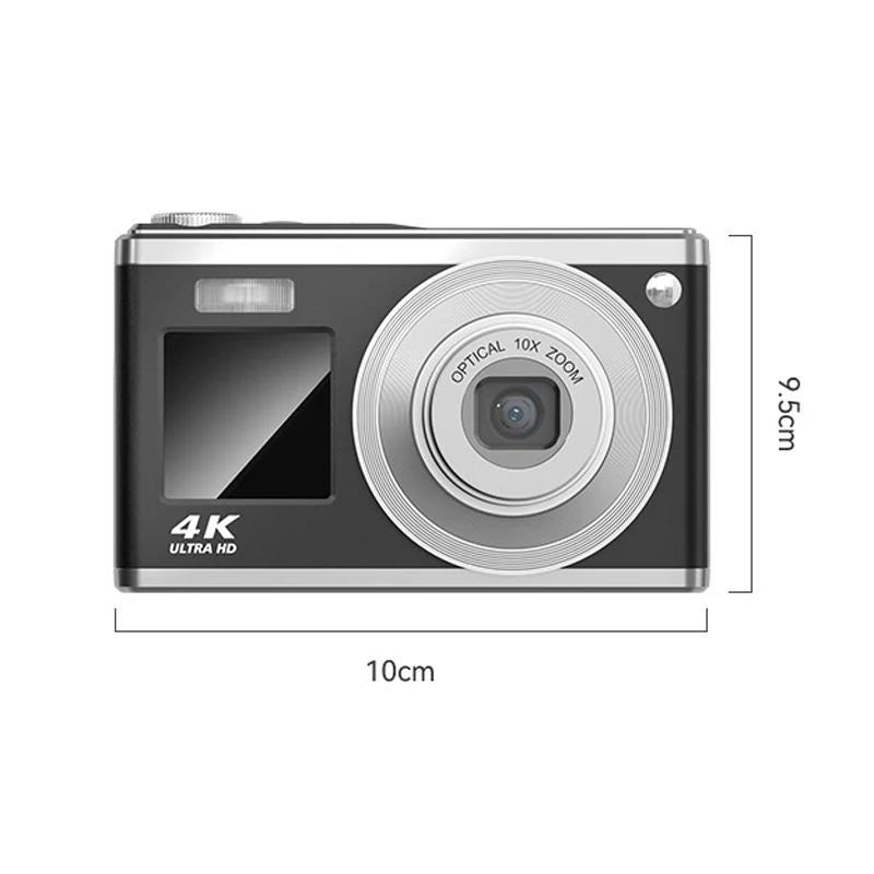 V562-A1080164060DBT-222168-08 4K Hd Optical Zoom Digital Camera 60Mp Dual Screen Selfie Camera No Memory - Black - Image 9