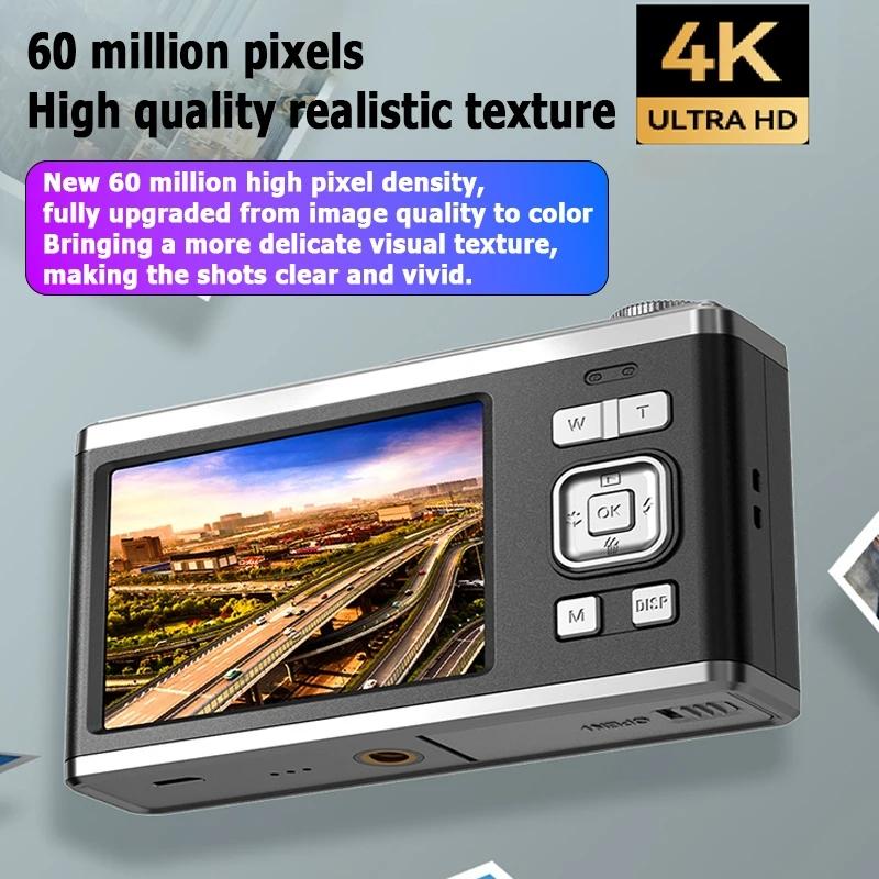 V562-A1080164060DBT-222168-09 4K Hd Optical Zoom Digital Camera 60Mp Dual Screen Selfie Camera No Memory - Black - Image 10