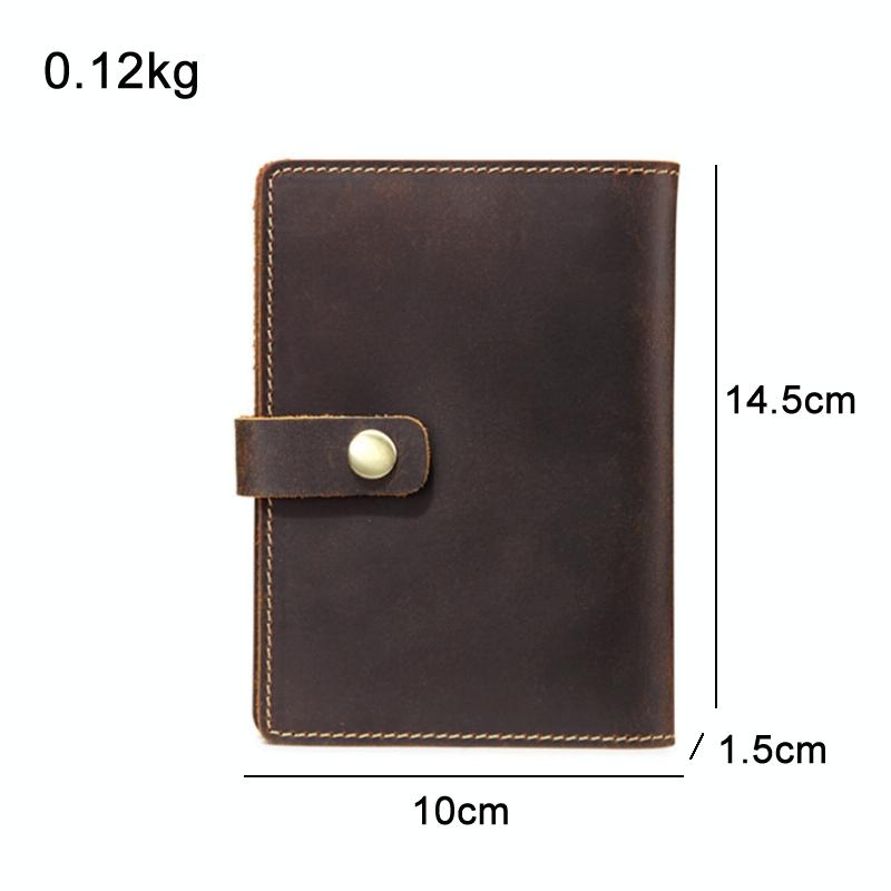 V562-A1082032060DBT-202503281946-02 Vintage Dark Coffee Leather Passport Holder - Image 3