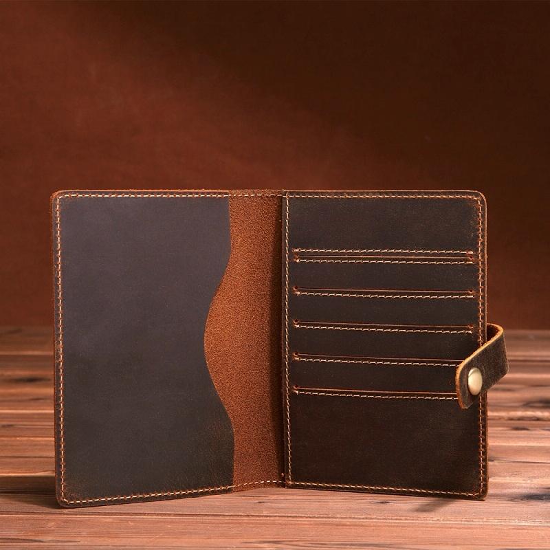 V562-A1082032060DBT-202503281946-05 Vintage Dark Coffee Leather Passport Holder - Image 6